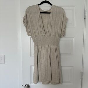 Abercrombie Khaki Linen Dress